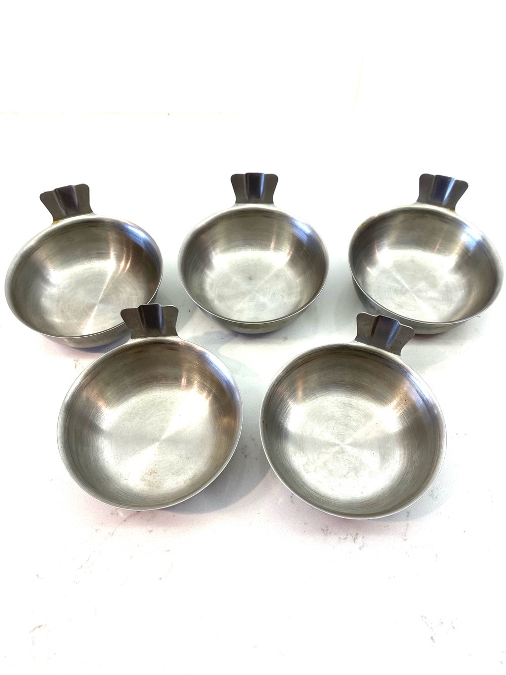 Vintage Stainless Steel Egg Poacher Cups Set of 5 Individual Poaching Inserts